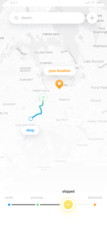 Sample mobile app screen